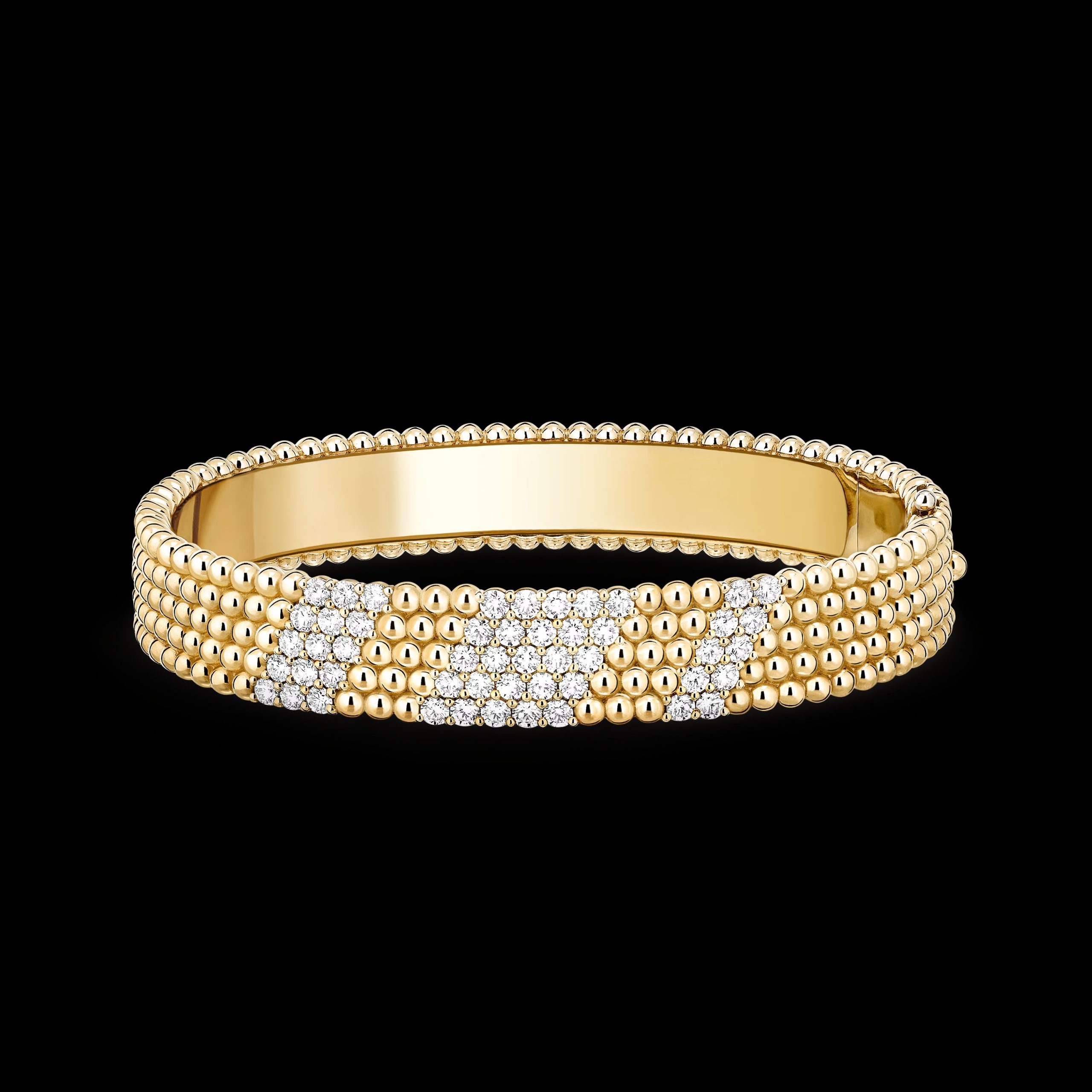 Van cleef Arpels Perlée diamonds bracelet, 5 rows, medium model