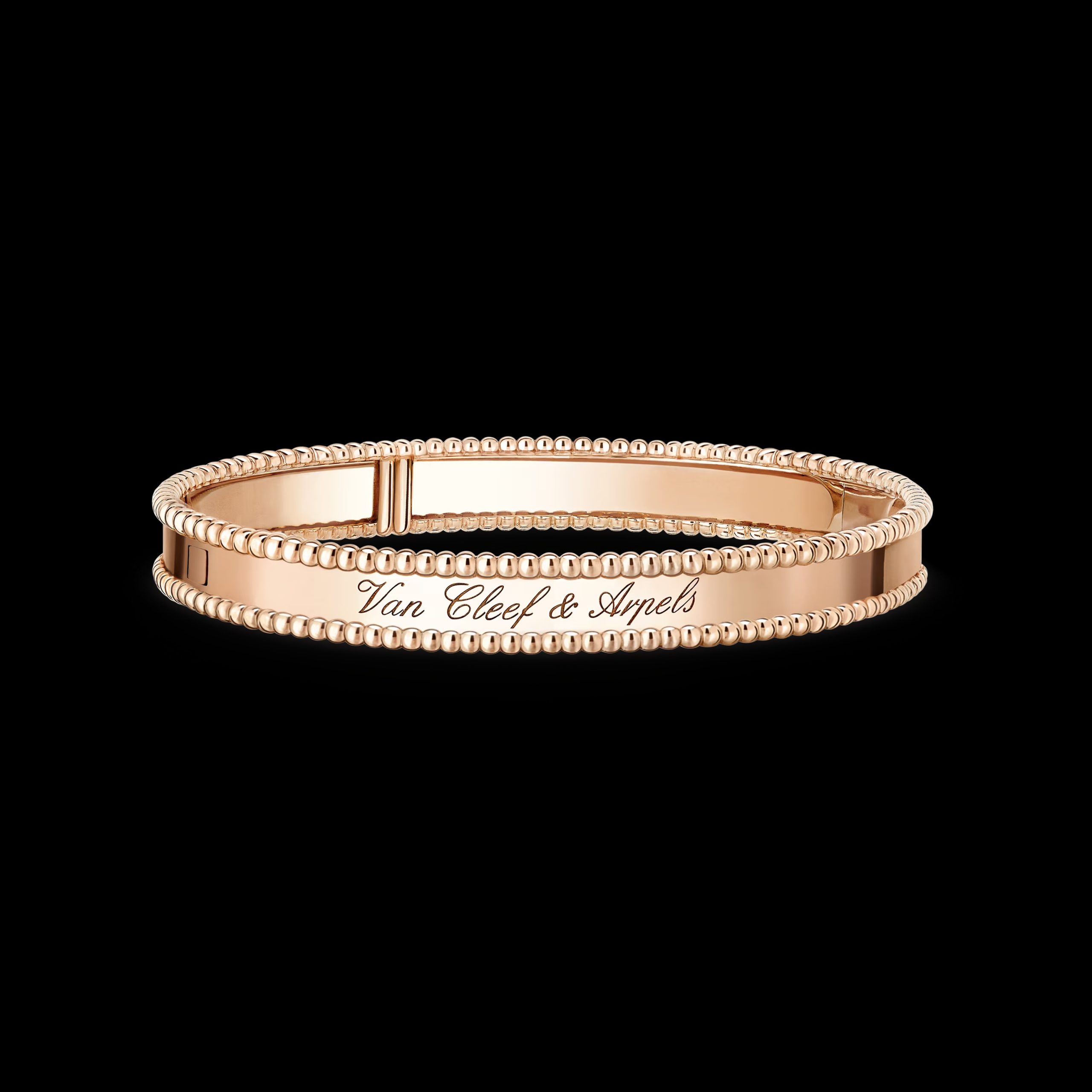 Perlée signature bracelet, medium model18K rose gold